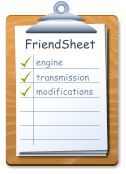 FriendSheet engine transmission modifications